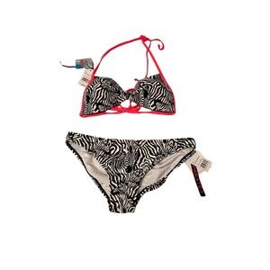 Zebra Print Bikini size L NWT
